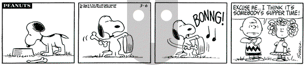 Peanuts on Saturday March 6, 1965 Comic Strip