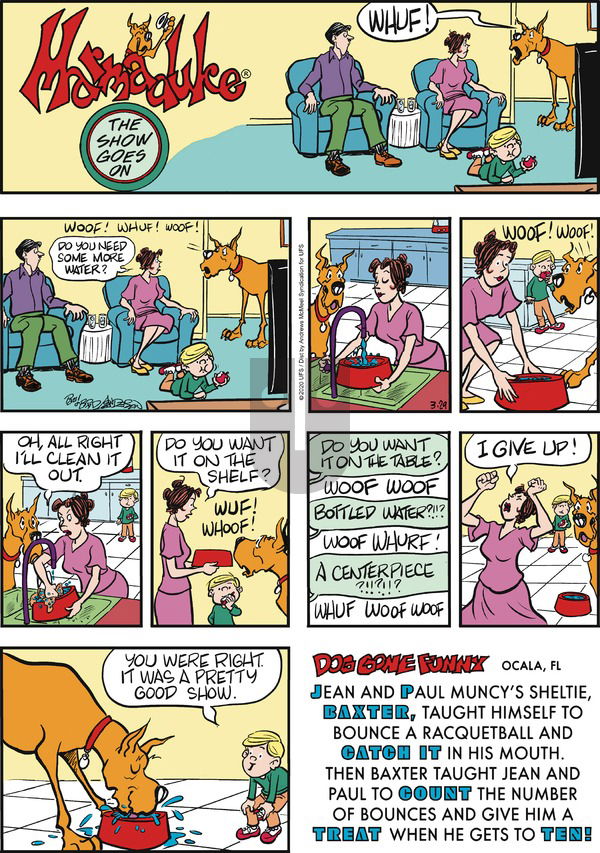Marmaduke on Sunday March 29, 2020 Comic Strip