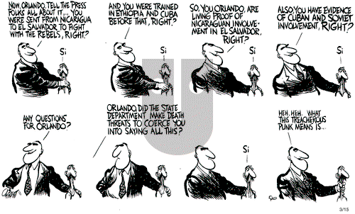 Pat Oliphant on Monday March 15, 1982 Comic Strip