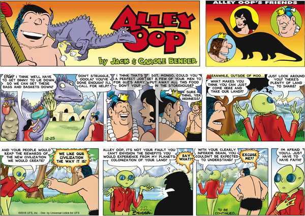 Alley Oop on Sunday December 25, 2016 Comic Strip