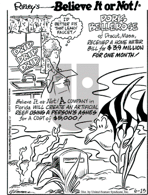 Ripley's Believe It or Not on Friday June 13, 2003 Comic Strip