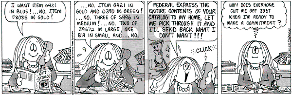 Cathy Classics on Wednesday December 22, 1993 Comic Strip