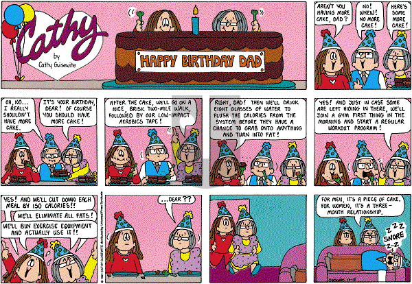 Cathy Classics - Sunday October 15, 2000 Comic Strip