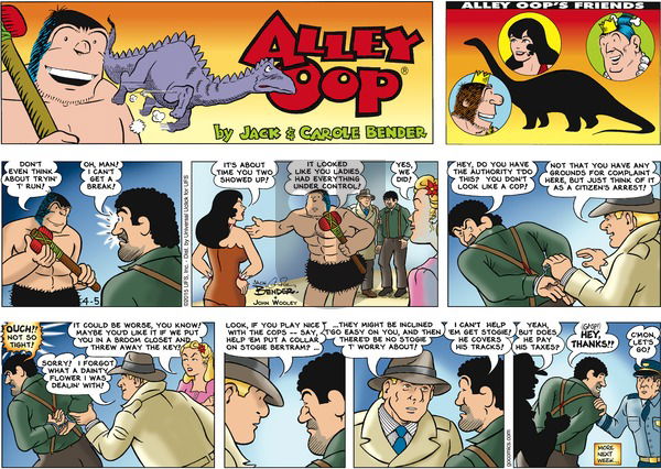 Alley Oop on Sunday April 5, 2015 Comic Strip