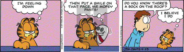 Garfield on Saturday April 23, 2011 Comic Strip