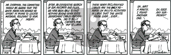 Doonesbury on Wednesday August 20, 1980 Comic Strip