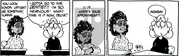 Luann on Thursday April 19, 1990 Comic Strip