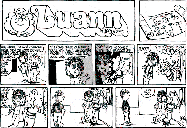 Luann on Sunday May 1, 1988 Comic Strip