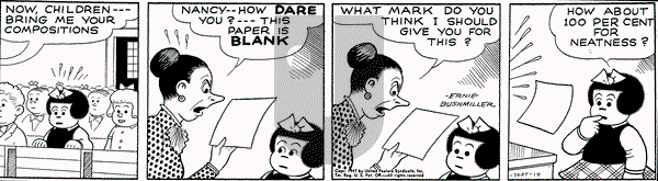 Nancy on Wednesday September 14, 1949 Comic Strip