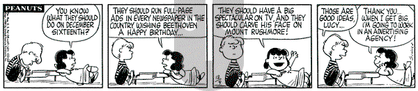 Peanuts on Wednesday December 9, 1959 Comic Strip