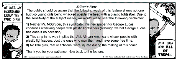The Boondocks on Monday January 1, 2007 Comic Strip