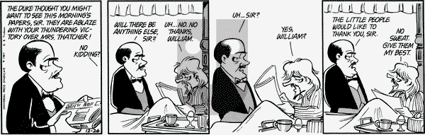Doonesbury on Saturday December 26, 1987 Comic Strip