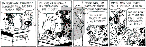 Calvin and Hobbes on Tuesday March 8, 1994 Comic Strip