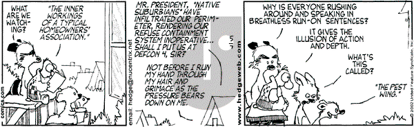 Over the Hedge on Tuesday May 7, 2002 Comic Strip