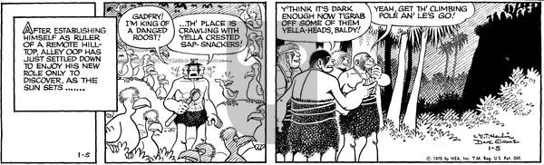 Alley Oop on Monday January 5, 1970 Comic Strip