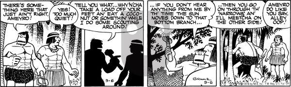 Alley Oop on Monday September 6, 1976 Comic Strip
