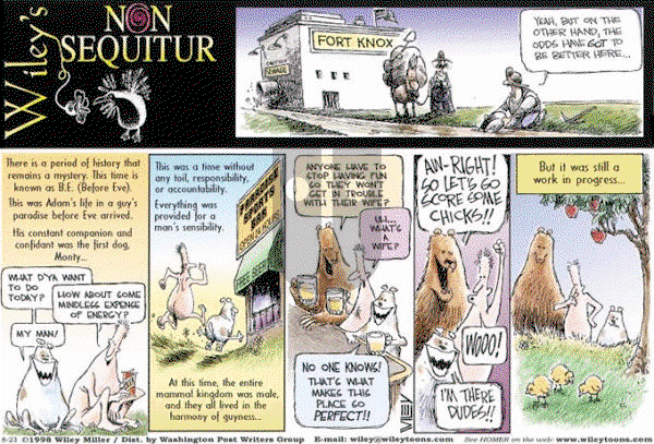 Non Sequitur on Sunday August 23, 1998 Comic Strip