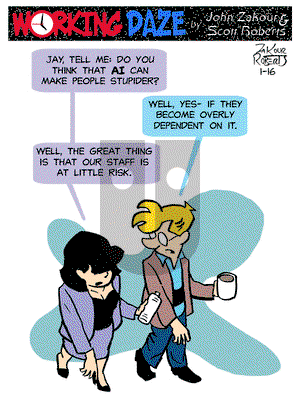 Working Daze - Thursday January 16, 2025 Comic Strip