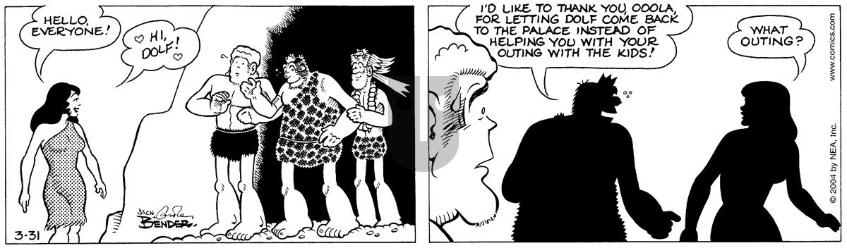 Alley Oop - Wednesday March 31, 2004 Comic Strip