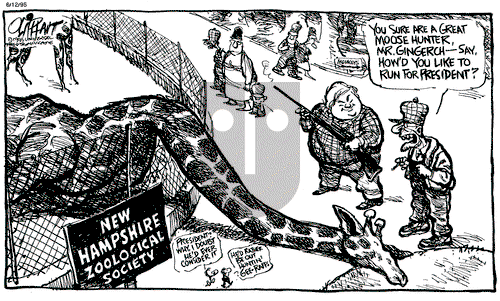 Pat Oliphant on Monday June 12, 1995 Comic Strip