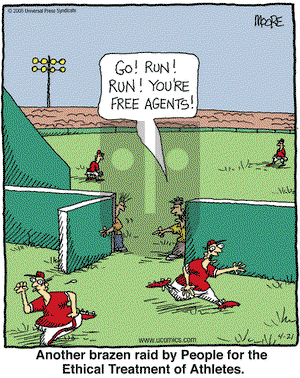 In the Bleachers on Thursday April 21, 2005 Comic Strip