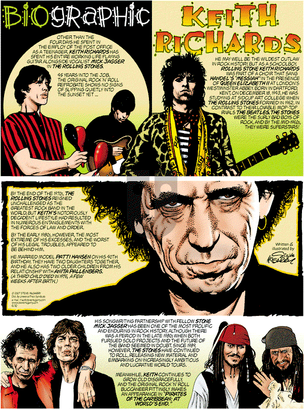 Biographic on Sunday June 10, 2007 Comic Strip