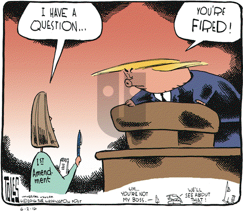 Tom Toles on Thursday June 2, 2016 Comic Strip