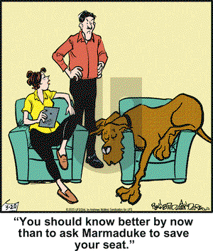 Marmaduke on Thursday March 20, 2025 Comic Strip