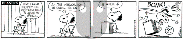 Peanuts on Saturday July 4, 1970 Comic Strip