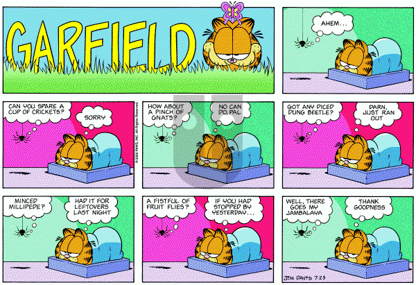 Garfield - Sunday July 23, 2000 Comic Strip