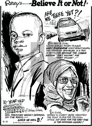 Ripley's Believe It or Not on Tuesday July 11, 2006 Comic Strip