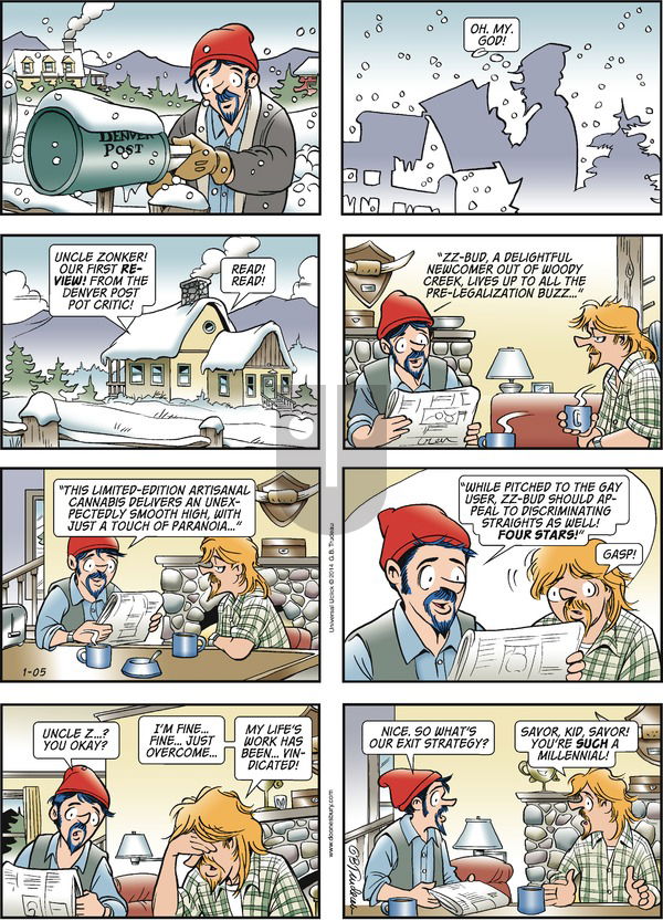 Doonesbury on Sunday January 5, 2014 Comic Strip
