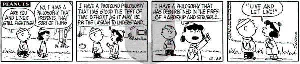 Peanuts on Wednesday December 23, 1959 Comic Strip