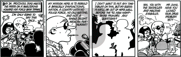 Doonesbury on Thursday January 11, 1990 Comic Strip