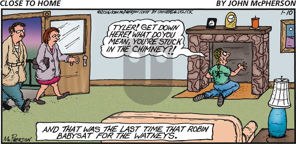 Close to Home on Sunday January 10, 2016 Comic Strip