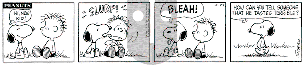 Peanuts on Tuesday March 27, 1973 Comic Strip