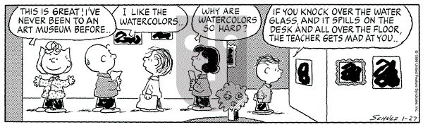 Peanuts on Wednesday January 27, 1999 Comic Strip