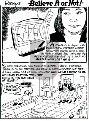 Ripley's Believe It or Not on Friday May 26, 2000 Comic Strip