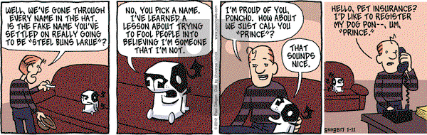 Pooch Cafe on Wednesday January 11, 2012 Comic Strip