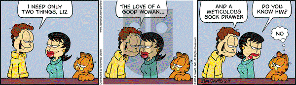 Garfield on Friday February 7, 2014 Comic Strip