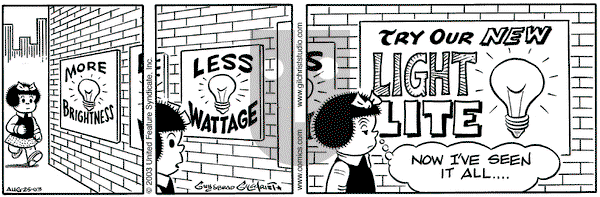 Nancy on Monday August 25, 2003 Comic Strip