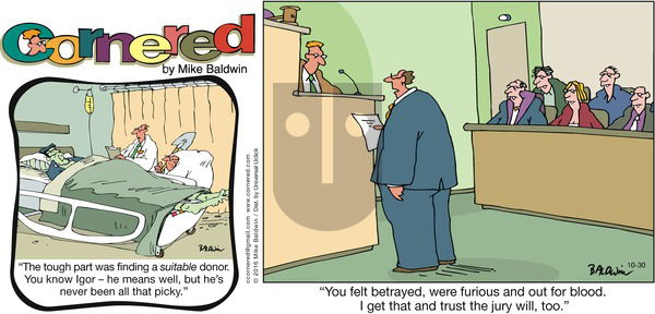Cornered on Sunday October 30, 2016 Comic Strip