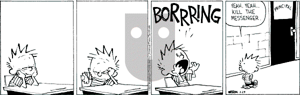 Calvin and Hobbes - Monday March 29, 1993 Comic Strip