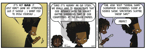 The Boondocks on Saturday September 27, 2003 Comic Strip