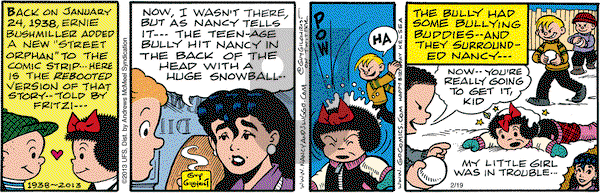 Nancy on Monday February 19, 2018 Comic Strip
