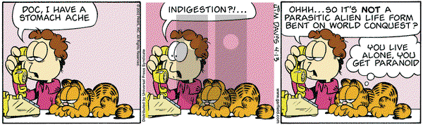 Garfield on Saturday April 13, 2002 Comic Strip