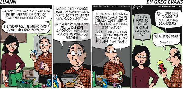 Luann - Sunday April 27, 2014 Comic Strip