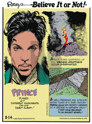 Ripley's Believe It or Not on Friday August 14, 2020 Comic Strip