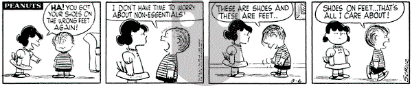 Peanuts on Wednesday March 6, 1957 Comic Strip