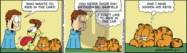 Garfield on Thursday June 7, 2012 Comic Strip